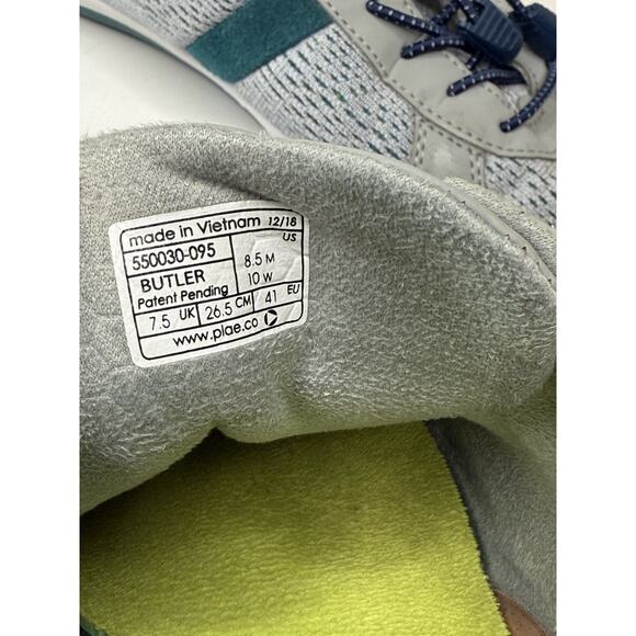 PLAE Unisex Butler Sneakers Womens 10 Nexus Grey Nubuck Leather Mesh Low Lace Up - Picture 11 of 11